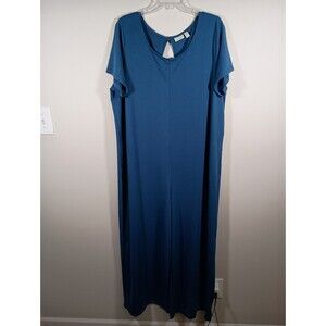 LOGO‎ Lounge Lori Goldstein Levana Short Sleeve Wide Leg Jumpsuit Plus Size 1X